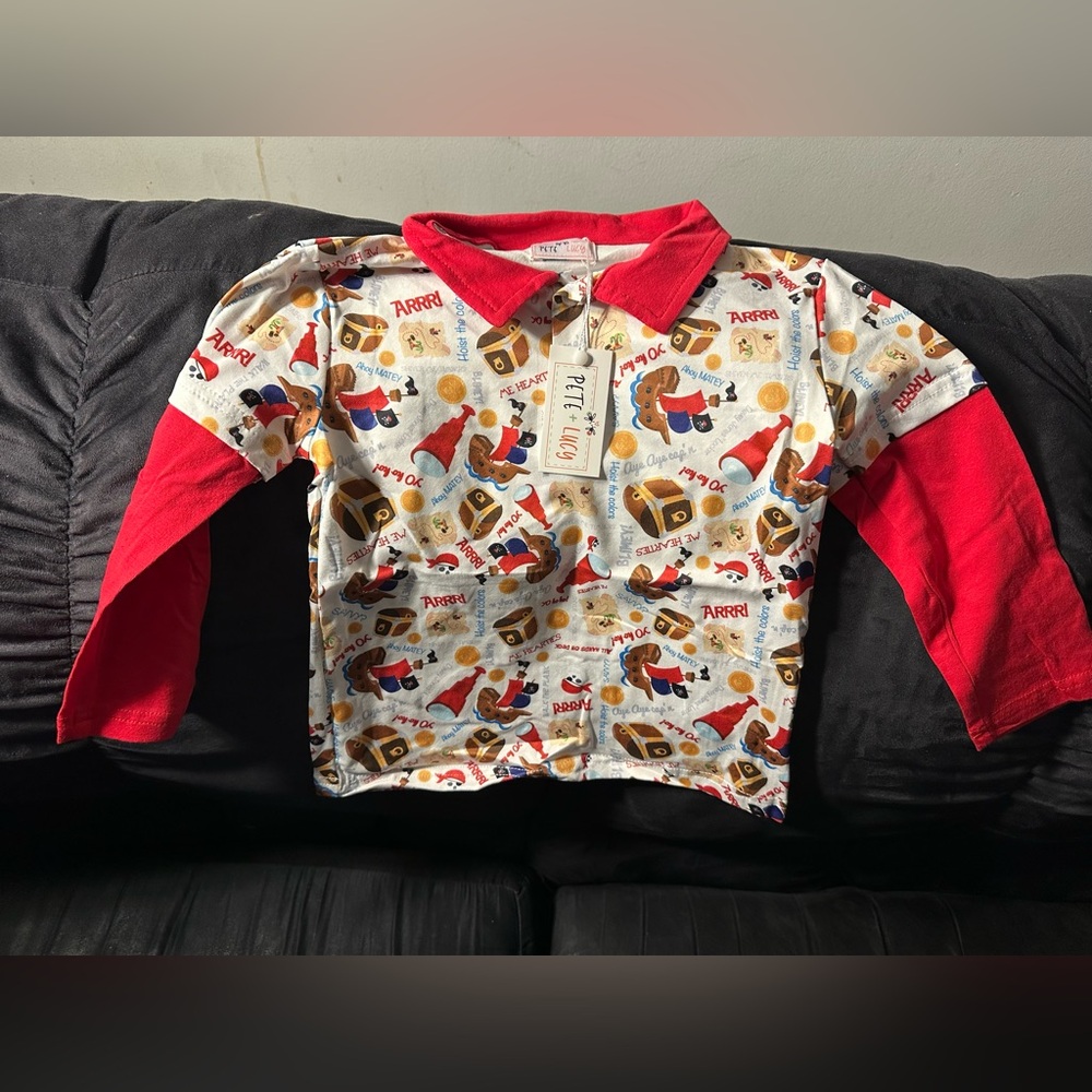 Pete and Lucy pirate shirt